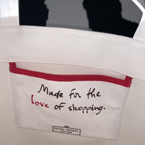 Henri Bendel "For the love of shopping" Tote Bag - Picture 6 of 11